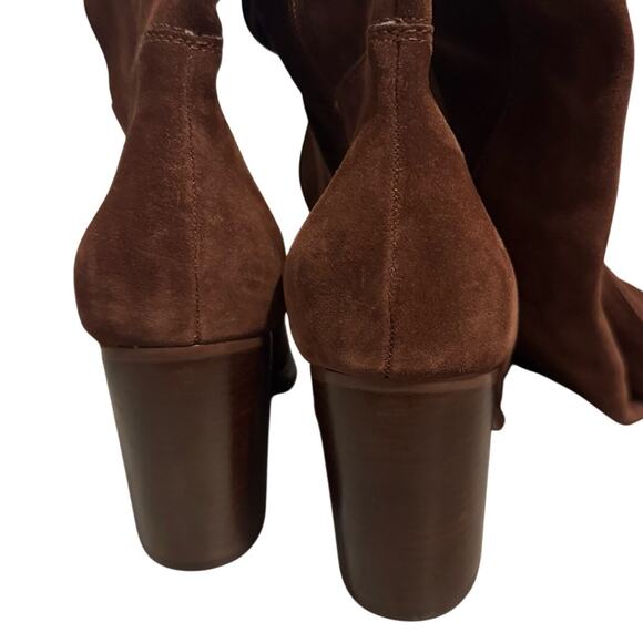 NWOT Kelsi Dagger Brooklyn Brown Suede over the knee boots - Picture 9 of 10
